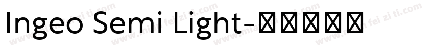 Ingeo Semi Light字体转换
